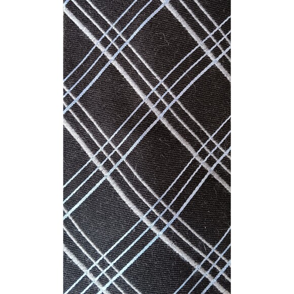 Tie 70s 80s 90s Y2K New Vintage The Tie Bar Black Silver Blue 3.75 Wide 58 Long - Picture 4 of 5